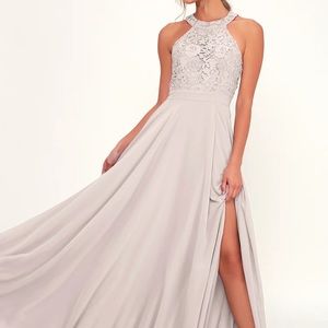 Picture Perfect Light Grey Maxi Dress. Lulus